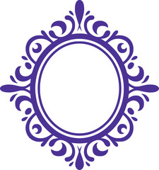Elegant Ornamental Frame with Ornate Flourishes Round Empty Space Artistic Design with Intricate Details and Vintage Inspired Aesthetics Decoration for Your Designs