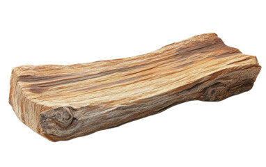 Wooden piece of wood on transparent background, png
