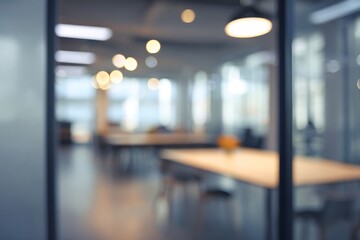 Blurred background of office visible brand colors business identity concept corporate visual space