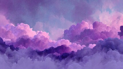 Fototapeta premium Purple pink cloudscape sky