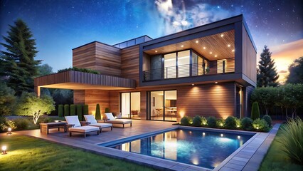 Obraz premium hotel in the night