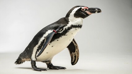 Fototapeta premium Humboldt Penguin on studio background
