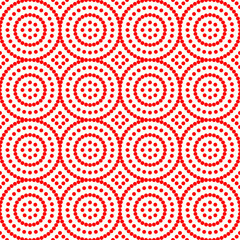 Seamless pattern. Circles ornament. Rings background. Squares wallpaper. Checks motif. Geometrical backdrop. Circle shapes digital paper. Ring figures web designing. Ethnic textile print. Vector