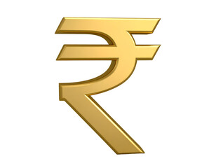 golden rupee isolated on transparent PNG, rupees sign PNG