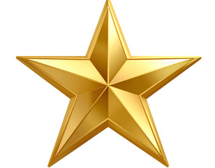Star outline &ndash; Clean metallic gold star outline, sharp edges, isolated PNG