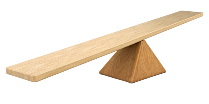 Wooden Seesaw Balance - Imbalance, Comparison, and Disparity