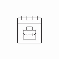 calendar briefcase schedule icon sign vector
