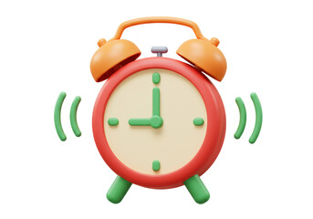 Isolated Ringing Alarm Clock Reminder Time
