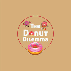 The Donut Dilemma Typography t-shirt design