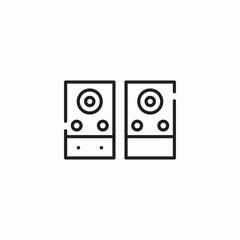 Fototapeta premium stereo speakers audio icon sign vector
