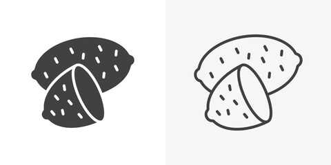 Sweet potato icon. Line Art And Clip art Style Design