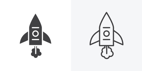 Startup icon. Line Art And Clip art Style Design