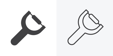 Potato peeler icon. Line Art And Clip art Style Design