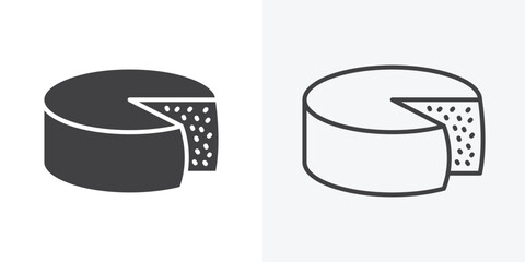 Parmesan icon. Line Art And Clip art Style Design