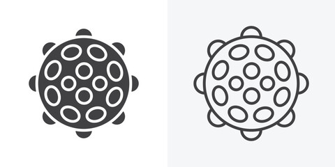 Massage ball icon. Line Art And Clip art Style Design
