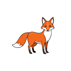 Obraz premium red fox cartoon