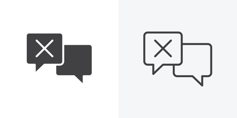 Disagreement icon. Line Art And Clip art Style Design