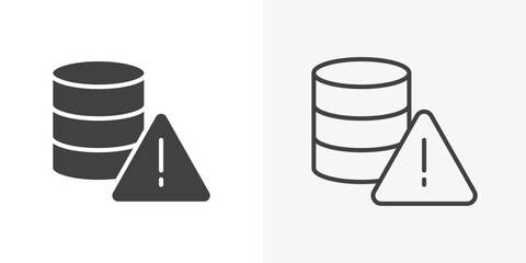 Data loss icon. Line Art And Clip art Style Design