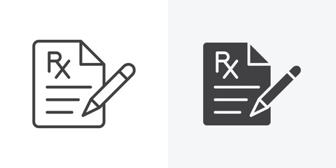 RX icon. Line Art And Clip art Style Design © ramsey
