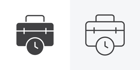 Work experience icon. Line Art And Clip art Style Design