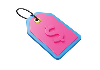 Isolated Price Tag with Dollar Sign