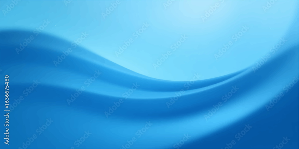 Poster blue abstract background with flowing curves and light wave patterns for a modern design
