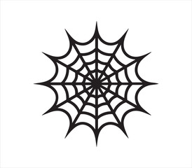 Spiderweb Graphic Illustration for Halloween Themes and Creepy Designs Minimalist Black Web for Decoration and Scary Concepts