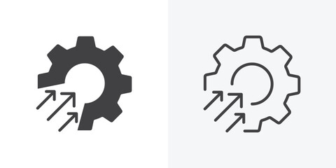 Efficiency icon. Line Art And Clip art Style Design