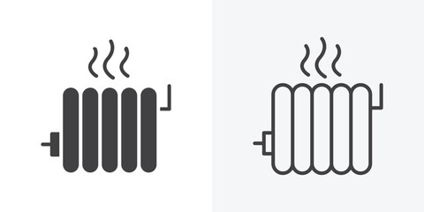 Radiator icon. Line Art And Clip art Style Design