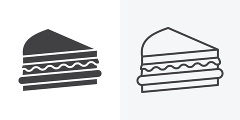 Sandwich icon. Line Art And Clip art Style Design