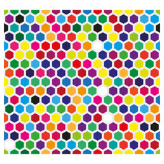 Color hexagon pattern. Bright geometric vector. Mosaic honeycomb shape. Abstract tile design. EPS 10.