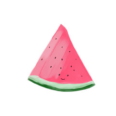 Watermelon Slice Cute Cartoon Illustration