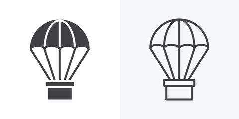 Obraz premium Parachute icon. Line Art And Clip art Style Design