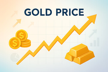 business graph and arrow