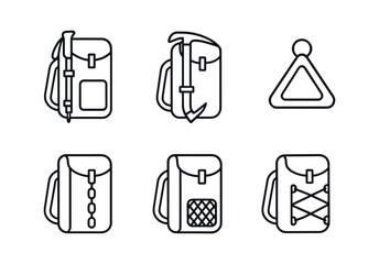 Fototapeta premium Wilderness Backpack Icons