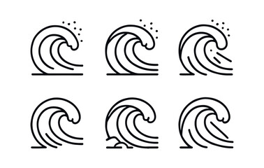 Obraz premium Wave Icon Grid