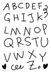 Hand-drawn Alphabet Letters Set – Artistic Sketch Style