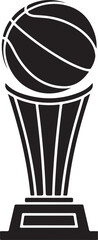 Black Silhouette of Basketball Championship Trophy with Ball on White Background

Black Silhouette of Basketball Championship Trophy with Ball on White Background