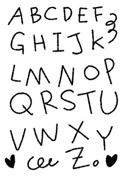 Hand-drawn Alphabet Letters Set &ndash; Artistic Sketch Style