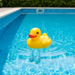 Swimming pool in a house, AI image 