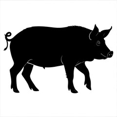 Fototapeta premium Silhouette of a pig (1)