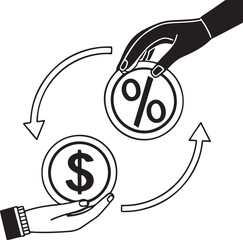 Mortgage banner web icon vector illustration concept with icon of loan, property estate, agreement, asset, repayment and calculate