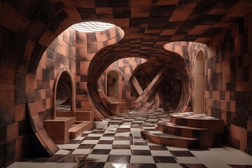 Twisted Room with Warped Floors and Walls