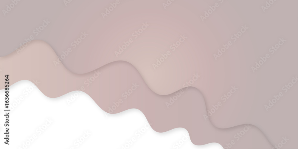 Poster a minimalist abstract background featuring a flowing, wavelike pattern of layered shapes in soft bei