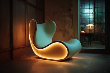 Reactive Lounge Chair that Adjusts to Mood Lighting