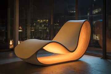 Reactive Lounge Chair that Adjusts to Mood Lighting