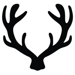 Obraz premium Striking silhouette of deer antlers, perfect for festive or naturethemed designs
