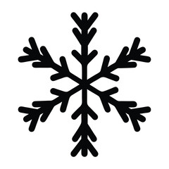 Obraz premium Black and white snowflake, winter symbol, winter season, festive season symbol, frost, ice