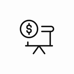 money presentation board icon sign vector