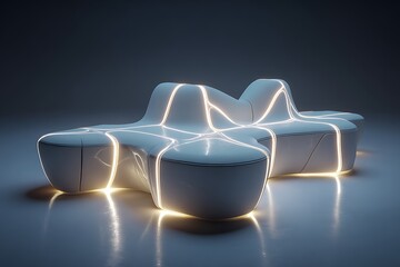 Shape-Shifting Modular Sofa with LED Accents